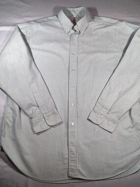 Men's Brooks Brothers Classic Green/White- Button-Down
